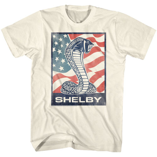 Image for Shelby Cobra T Shirt - Flag Snake