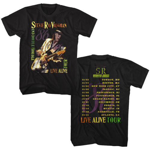 Image for Stevie Ray Vaughan T-Shirt - Live Alive Tour