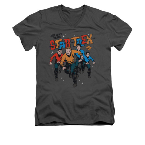 Image for Star Trek V Neck T-Shirt - Deep Space Thrills