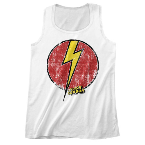 Image for Flash Gordon - Flash Bolt White Tank Top