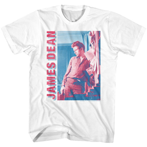 Image for James Dean T-Shirt - Red and Blue