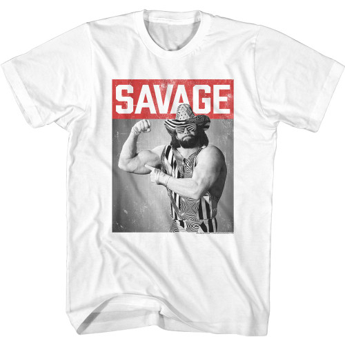 Image for Macho Man T-Shirt - Distressed Savage Man