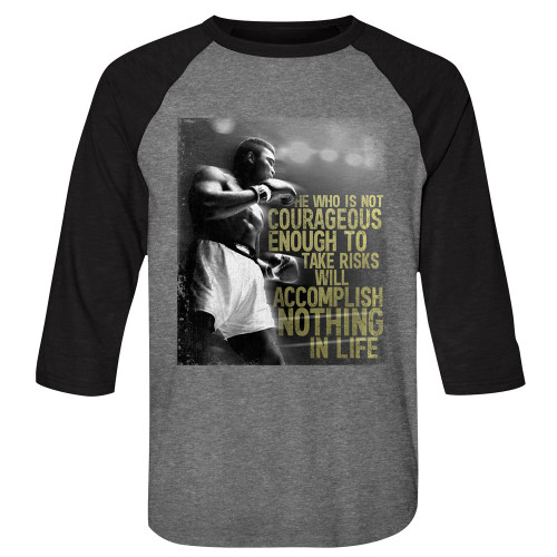 Image for Muhammad Ali 3/4 sleeve raglan - Courageous Enough