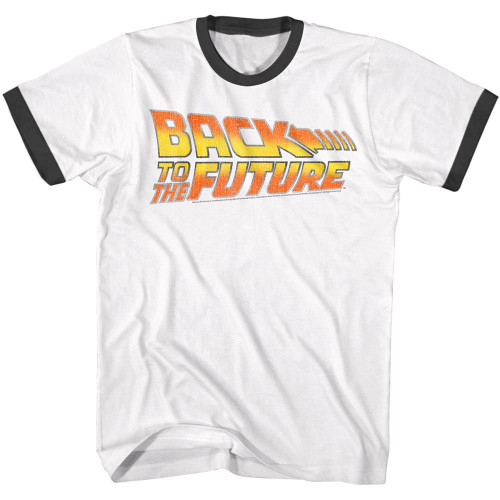 Image for Back to the Future - Worn Logo Ringer T-Shirt