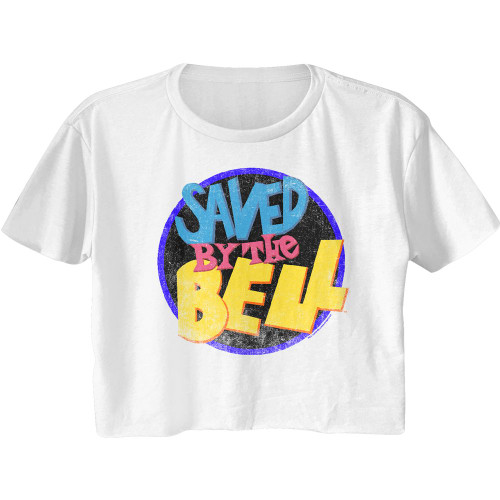 Image for Saved by the Bell SBTB Logo Ladies Short Sleeve Crop Top