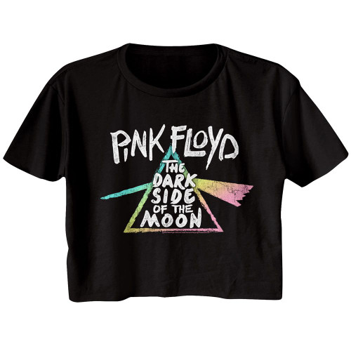 Image for Pink Floyd Dark Side Gradient Ladies Short Sleeve Crop Top