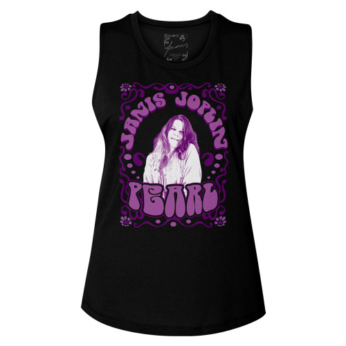 Image for Janis Joplin Pearl Ladies Muscle Tank Top