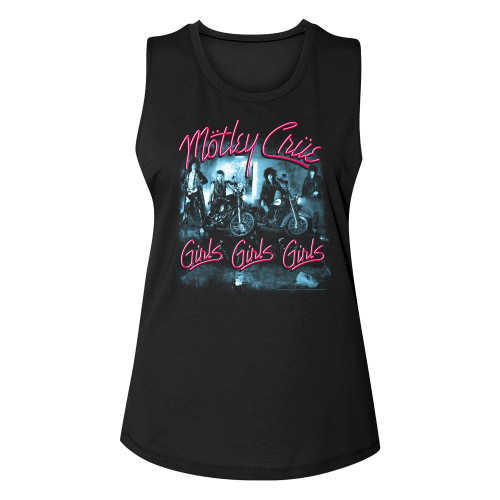 Image for Motley Crue Girls Girls Girls Ladies Muscle Tank Top