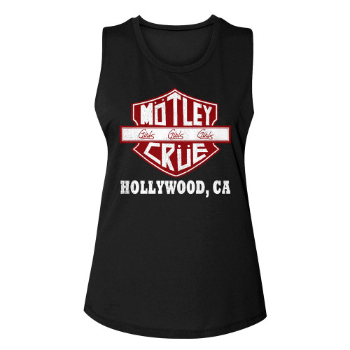 Image for Motley Crue Motorcycle Logo Ladies Muscle Tank Top