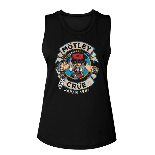 Motley Crue Distressed Allister Fiend Ladies Muscle Tank Top