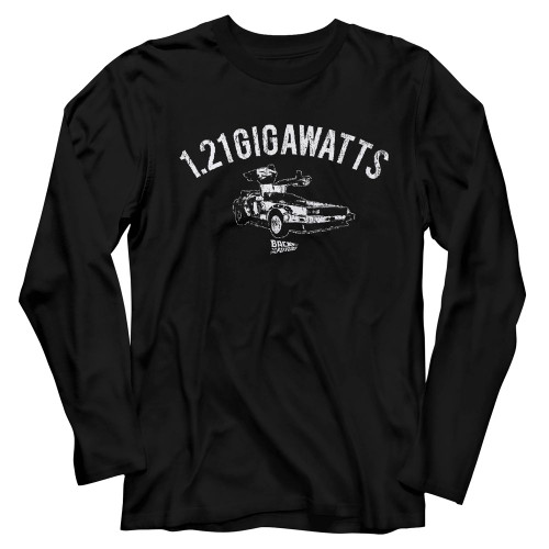 Image for Back to the Future Long Sleeve T Shirt - 1.21 Gigawatts