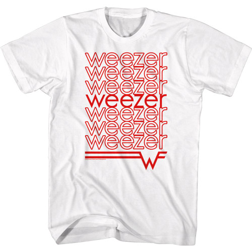 Image for Weezer T-Shirt - Weezer Repeating Logo