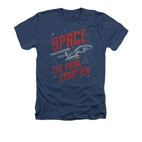 Image for Star Trek Heather T-Shirt - Space Travel