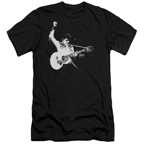 Image for Elvis Presley Premium Canvas Premium Shirt - Black & White Guitarman