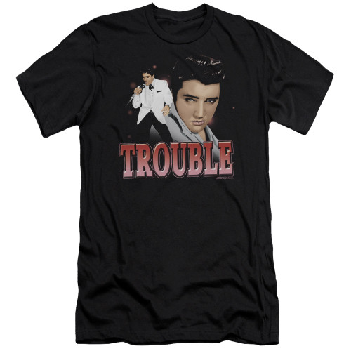 Image for Elvis Presley Premium Canvas Premium Shirt - Trouble Stare