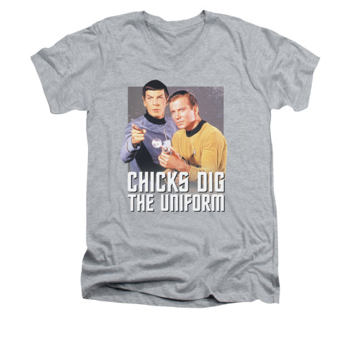 Image for Star Trek V Neck T-Shirt - Chicks Dig