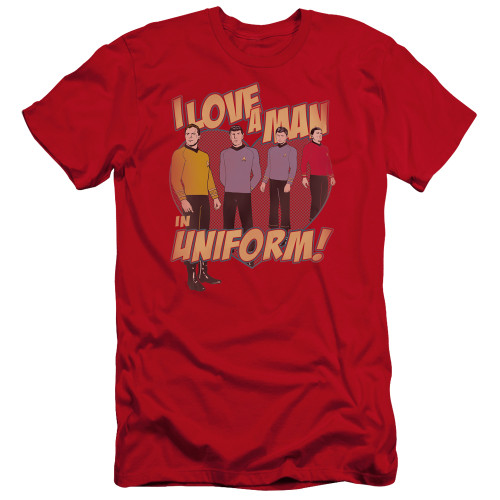 Image for Star Trek Premium Canvas Premium Shirt - I Love a Man in Uniform