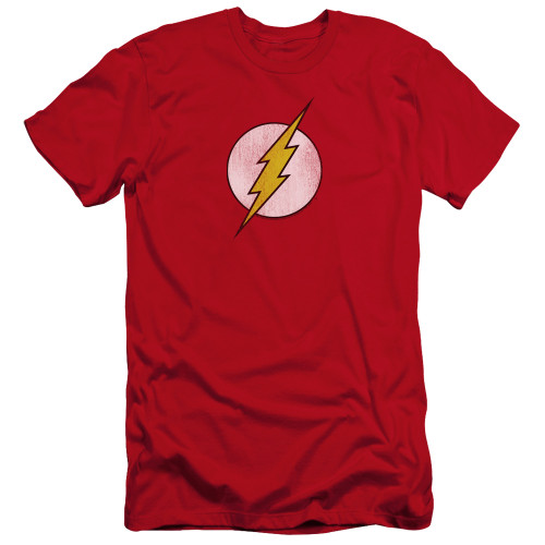 Image for Flash Premium Canvas Premium Shirt - Flash Logo Distressed on Red