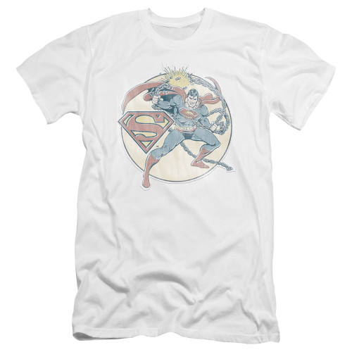 Image for Superman Premium Canvas Premium Shirt - Retro Superman Iron On