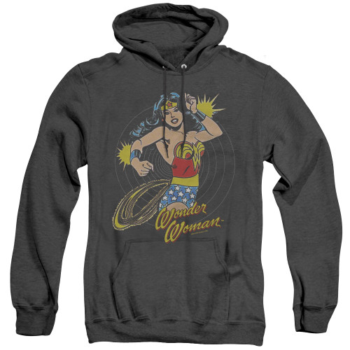 Image for Wonder Woman Heather Hoodie - Spinning on Black