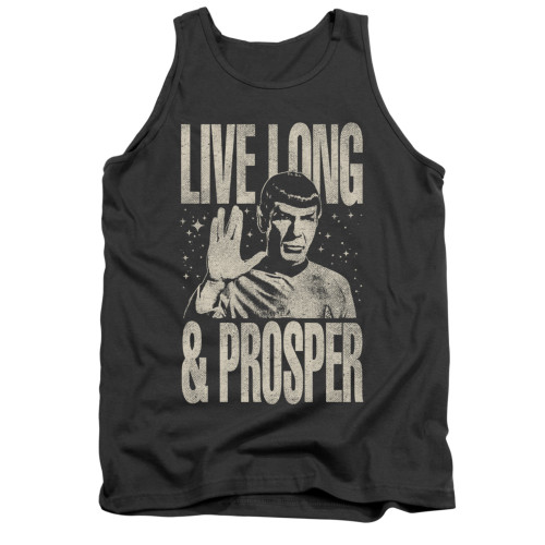 Image for Star Trek Tank Top - Monotone Live Long & Prosper