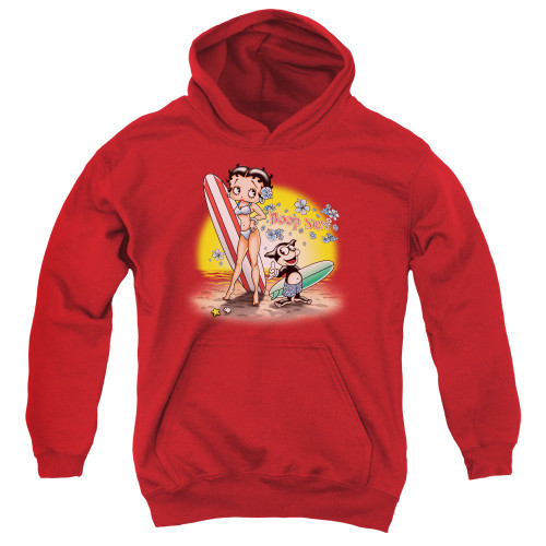 Image for Betty Boop Youth Hoodie - Boop Surf