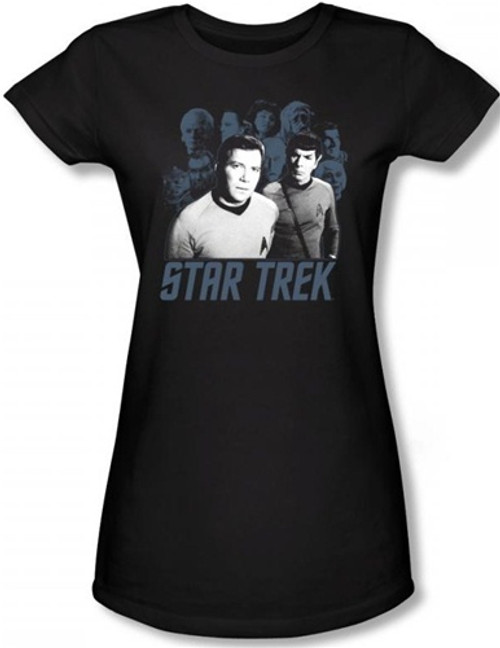 Star Trek Girls T-Shirt - Kirk, Spock, and Company