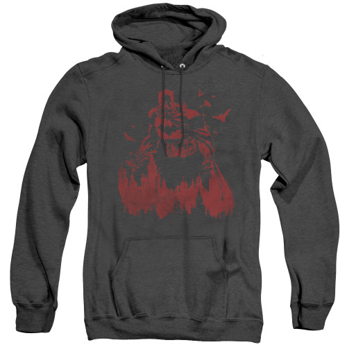 Image for Batman Heather Hoodie - Red Knight Bats