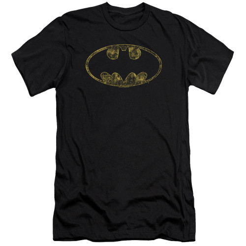 Image for Batman Premium Canvas Premium Shirt - Tattered Logo on Black