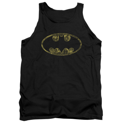 Image for Batman Tank Top - Tattered Logo on Black