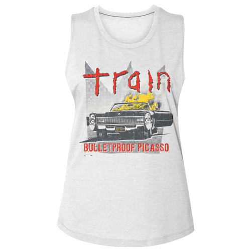 Image for Train Bullet Proof Ladies Slub Sleeveless Crew Neck Tee