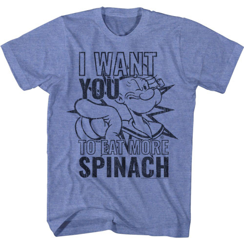 Popeye the Sailor T-Shirt - I Want You To Eat More Spinach