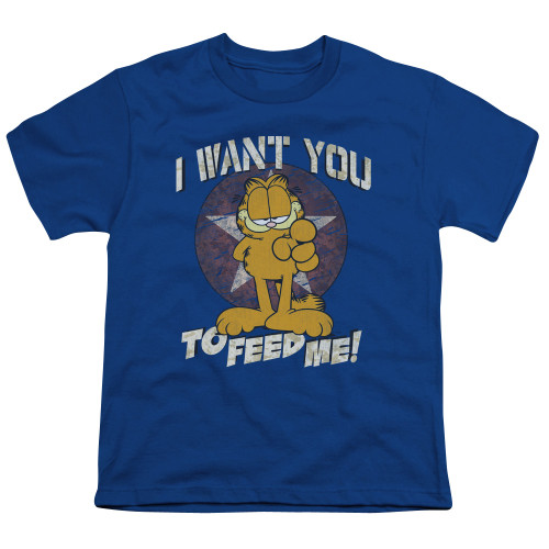 Garfield Youth T-Shirt - I Want You Royal