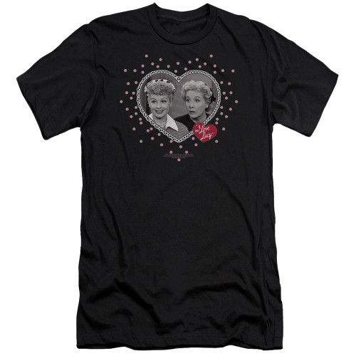 I Love Lucy Premium Canvas Premium Shirt - Hearts and Dots
