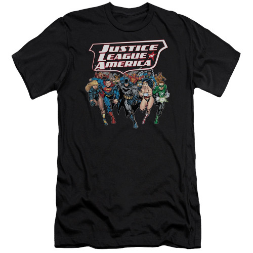 Justice League of America Premium Canvas Premium Shirt - Charging Justice