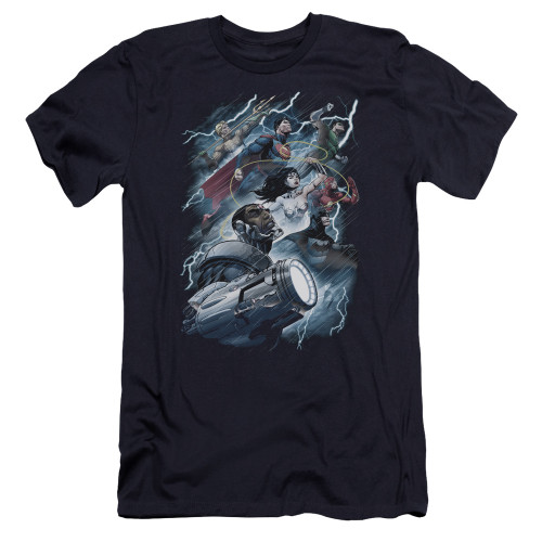 Justice League of America Premium Canvas Premium Shirt - Ride the Lightening