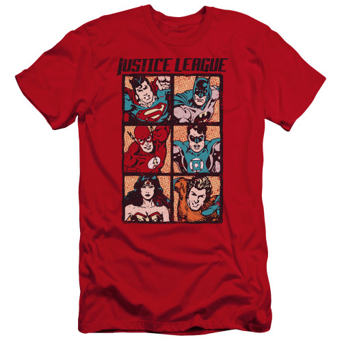 Justice League of America Premium Canvas Premium Shirt - Rough Panels