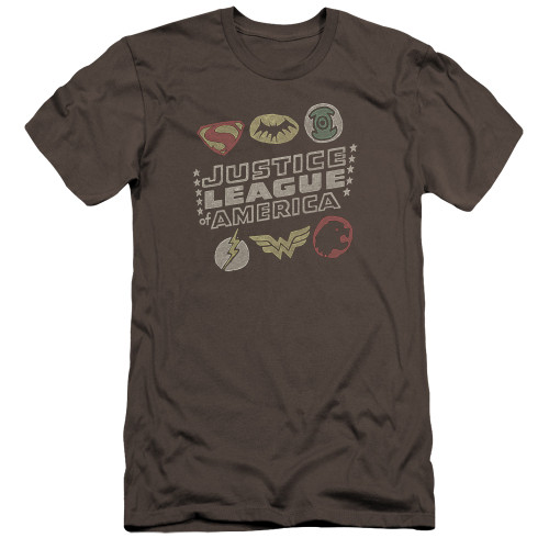 Justice League of America Premium Canvas Premium Shirt - Symbols