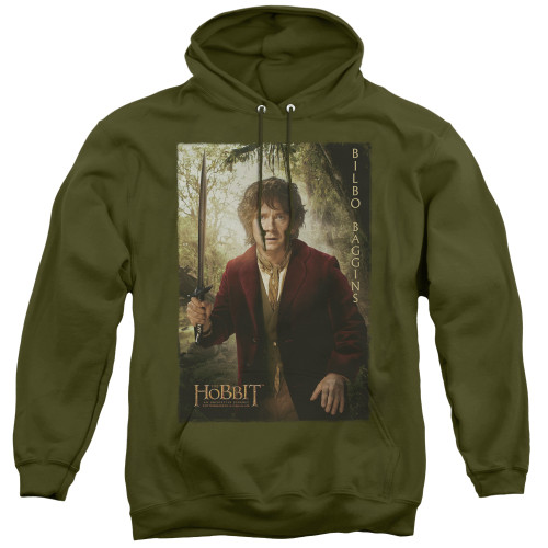 The Hobbit Hoodie - Bilbo Poster Green