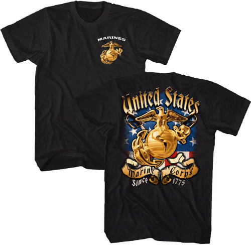 U.S. Marine Corps T Shirt - Enlisted and Flag