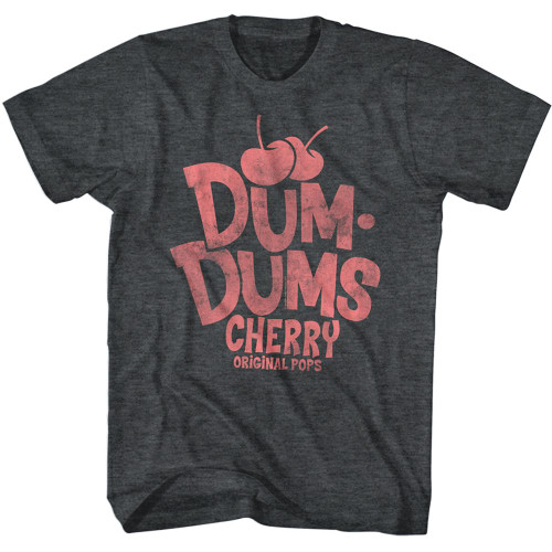 Dum Dums Heather T Shirt - Red Cherry Dum Dums