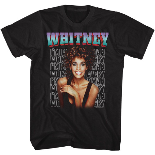 Whitney Houston T-Shirt - Every Woman Stacked