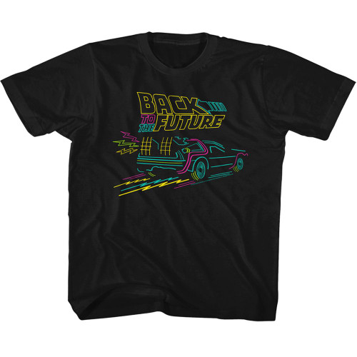 Back to the Future Neon DeLorean Future Youth T-Shirt