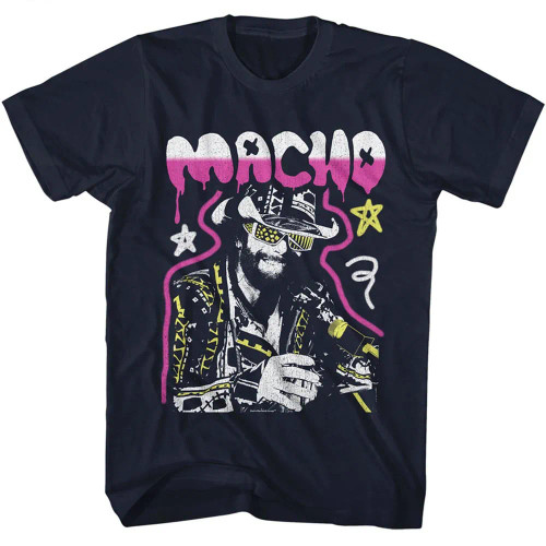Macho Man T-Shirt - Graffiti Distressed