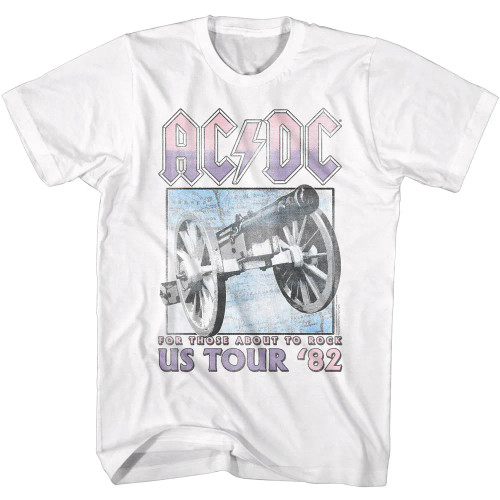 AC/DC T-Shirt - White Those About to Rock Tour