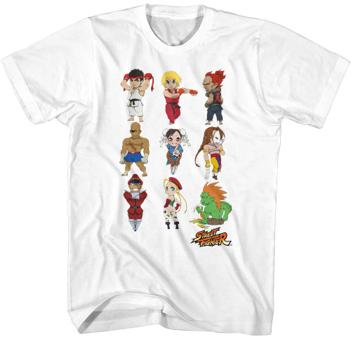 Street Fighter T-Shirt - Chibi Characters Stacked