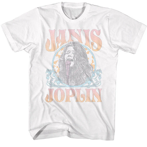Janis Joplin T-Shirt - Faded Art Noveau Circle