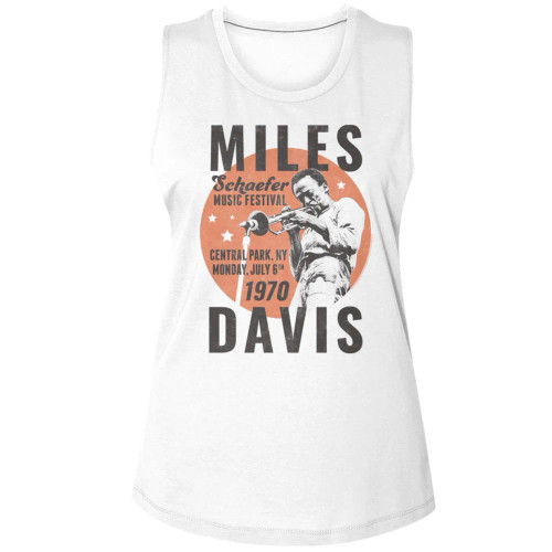 Miles Davis 1970 Circle Ladies Muscle Tank Top