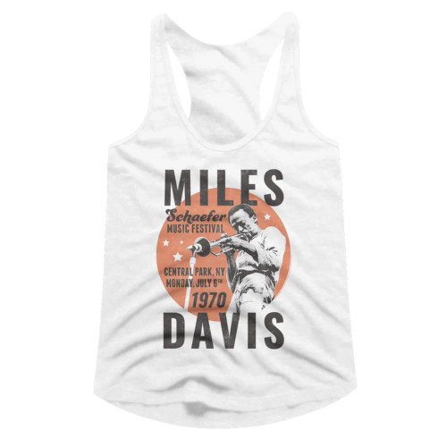 Miles Davis 1970 Circle Racerback Juniors Tank Top