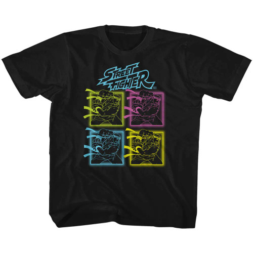 Street Fighter Neon Hadoken Youth T-Shirt